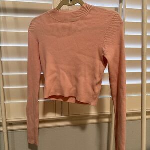 Brandy Melville Light Pink Ribbed Top